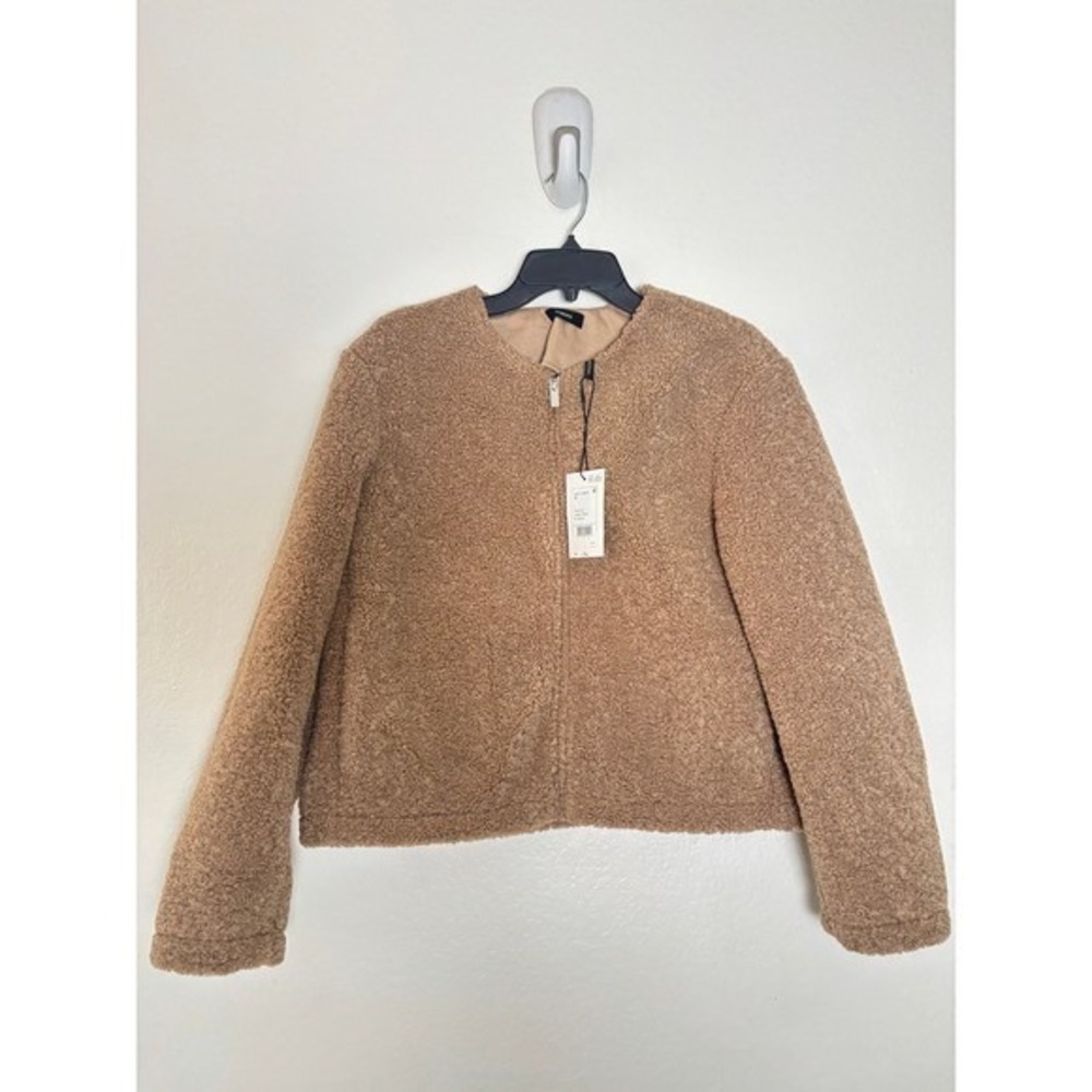 New with Tag Theory Collarless Easy Fleece Jacket Woman's Size L - Picture 2 of 6